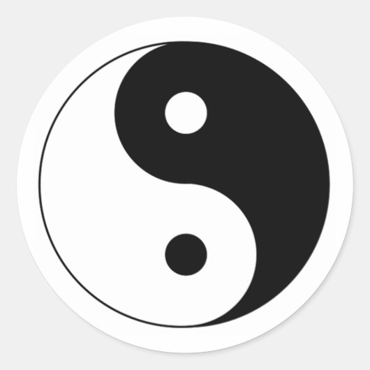 BALANS - Yin en Yang versieren (20 tellen) Ronde Sticker (Voorkant)