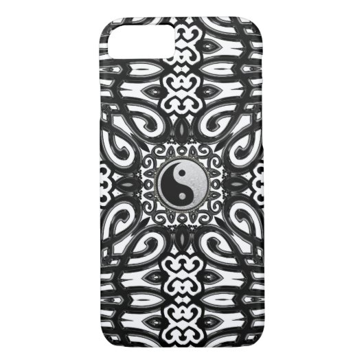 Balans zwart-wit Yin Yang Decor iPhone 7 Hoesje (Achterkant)