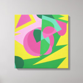 Balansactie Gele Achtergrond Canvasprint Canvas Afdruk