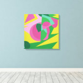 Balansactie Gele Achtergrond Canvasprint Canvas Afdruk (Insitu (Houten vloer))