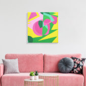 Balansactie Gele Achtergrond Canvasprint Canvas Afdruk (Insitu (Woonkamer))