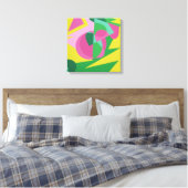Balansactie Gele Achtergrond Canvasprint Canvas Afdruk (Insitu (Slaapkamer))
