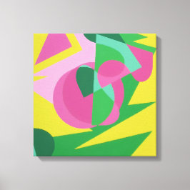 Balansactie Gele Achtergrond Canvasprint Canvas Afdruk
