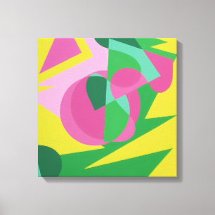 Balansactie Gele Achtergrond Canvasprint Canvas Afdruk