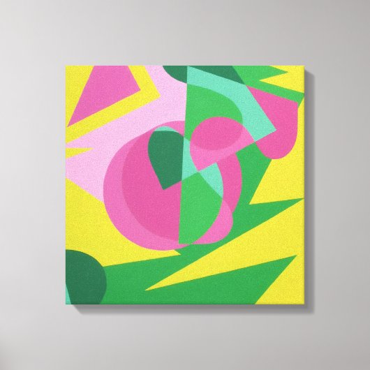 Balansactie Gele Achtergrond Canvasprint Canvas Afdruk (Voorkant)
