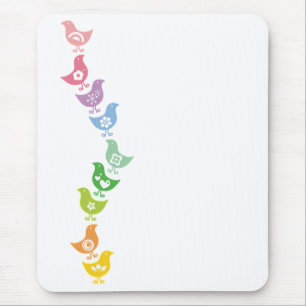Balansende regenboogkippen - Aangepaste mousepad Muismat