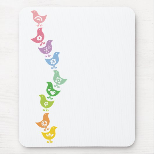 Balansende regenboogkippen - Aangepaste mousepad Muismat (Voorkant)