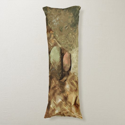 Balansende Rocks Abstract Impressionisme Lichaamskussen (Voorkant Verticaal)