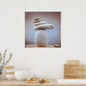 Balansende Stones Square + uw ideeën Poster (Keuken)
