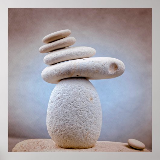 Balansende Stones Square + uw ideeën Poster (Voorkant)