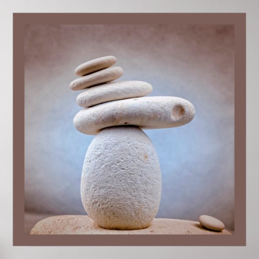 Balansende Stones Square + uw ideeën Poster (Voorkant)