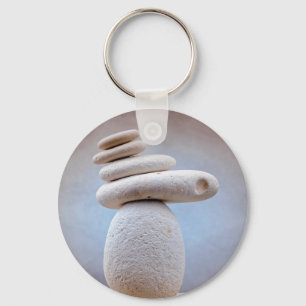 Balansende Stones Square + uw ideeën Sleutelhanger
