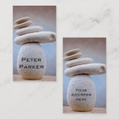 Balansende Stones Square + uw ideeën Visitekaartje (Voorkant / Achterkant)