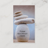 Balansende Stones Square + uw ideeën Visitekaartje (Achterkant)