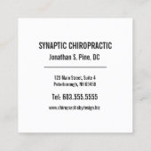 Balansstones Square Chiropractic Vierkante Visitekaartje (Achterkant)