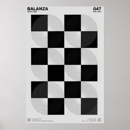 Balanza: Geometrische Serie Poster (Voorkant)