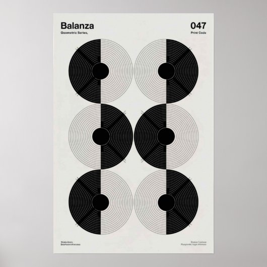 Balanza: Geometrische Serie Poster (Voorkant)