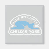 Balasana Child’s Pose • Relieves Stress Yoga Magneet (Voorkant)