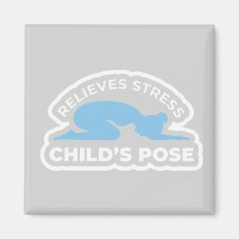 Balasana Child’s Pose • Relieves Stress Yoga Magneet