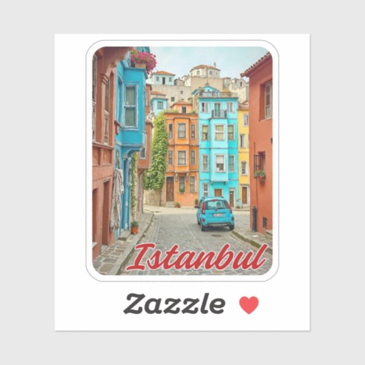 Balat Istanboel Turkije Waterverf Sticker (Vel)