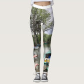 Balaton - Boot en natuur leggings voor vrouwen (Voorkant)