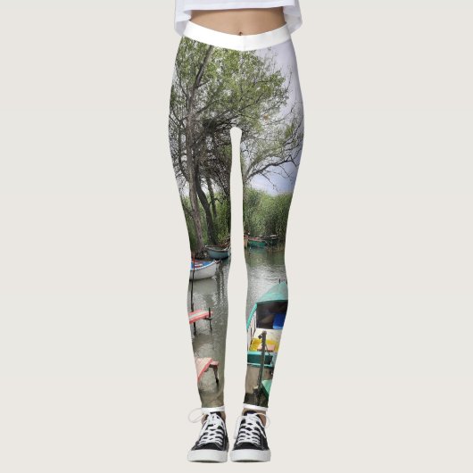 Balaton - Boot en natuur leggings voor vrouwen (Voorkant)
