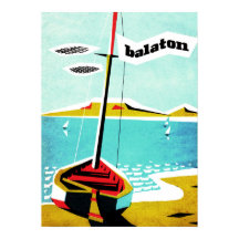 Balaton-meer, vissersboot op de kust, Hongarije