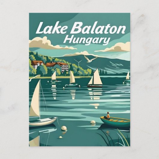 Balatonmeer Hongarije Briefkaart (Voorkant)