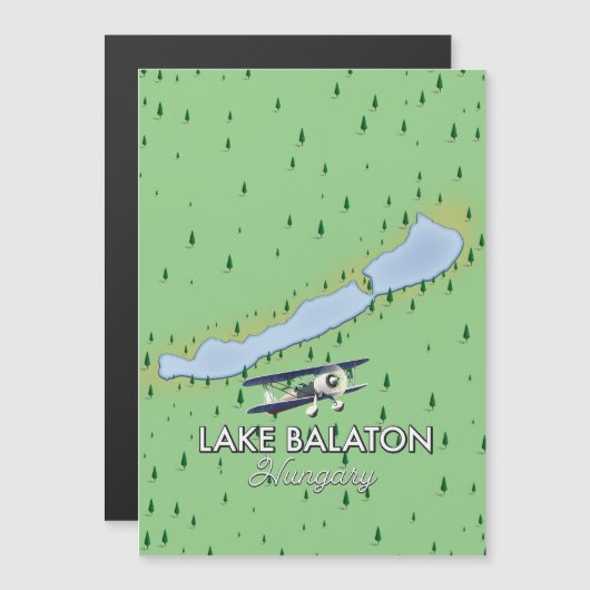 Balatonmeer Hongarije kaart (Voorkant / Achterkant)
