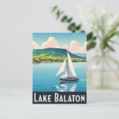  Balatonmeer Hongarije Reizen Briefkaart (Staand voorkant)