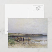 Balatonmeer met de Shore of Akarattya, 1885 Briefkaart (Voorkant / Achterkant)