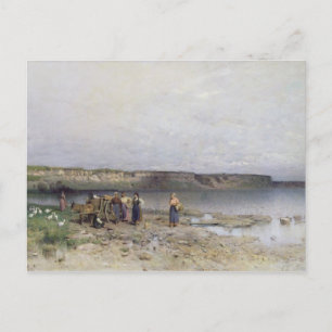 Balatonmeer met de Shore of Akarattya, 1885 Briefkaart