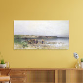 Balatonmeer met de Shore of Akarattya, 1885 Canvas Afdruk (Insitu (Woonkamer))