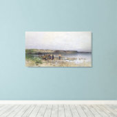 Balatonmeer met de Shore of Akarattya, 1885 Canvas Afdruk (Insitu (Houten vloer))