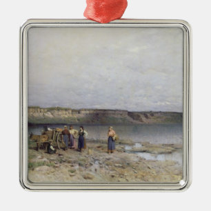 Balatonmeer met de Shore of Akarattya, 1885 Metalen Ornament