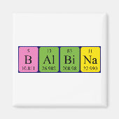 Balbina periodieke lijstnaam magnet (Voorkant)