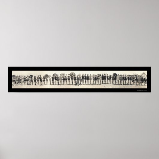 Balboa Beach CA Parade Photo 1925 Poster (Voorkant)