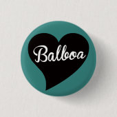 Balboa Black Heart Jade Ronde Button 3,2 Cm (Voorkant)