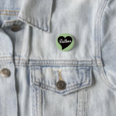 Balboa Black Heart Mint Ronde Button 3,2 Cm (In situ)