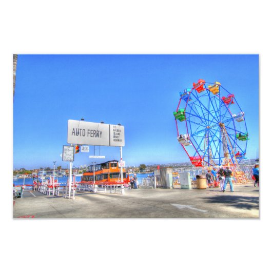 Balboa Fun Zone "Ferris Wheel" Foto Afdruk (Voorkant)