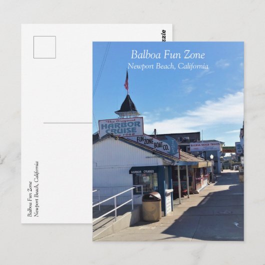 Balboa Fun Zone, Newport Beach, Californië Briefkaart (Voorkant / Achterkant)