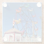 Balboa Fun Zone, Newport Beach, Californië Glazen Onderzetter (Achterkant)