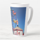 Balboa Fun Zone, Newport Beach, Californië Latte Mok (Rechterhoek)