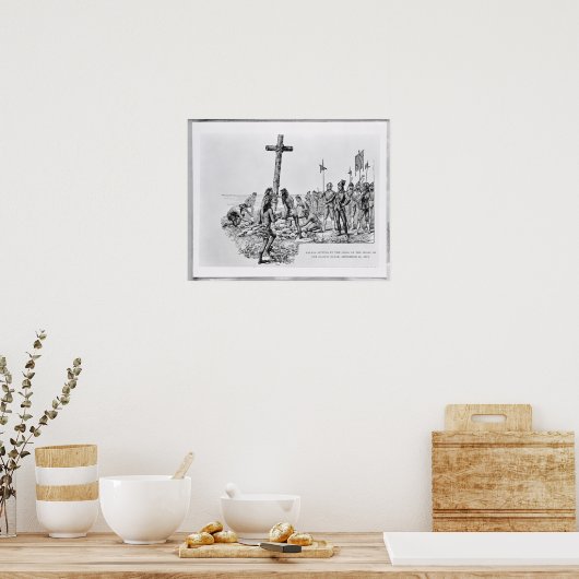 Balboa Het kruis op de kust instellen Poster (Keuken)