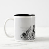 Balboa Het kruis op de kust instellen Tweekleurige Koffiemok (Links)