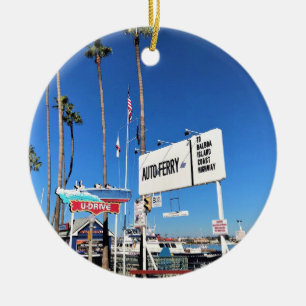 Balboa Island Ferry, Newport Beach, Californië Keramisch Ornament