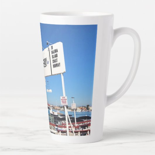 Balboa Island Ferry, Newport Beach, Californië Latte Mok (Rechts)