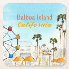 Balboa Island Newport Beach Coaster Kartonnen Onderzetters