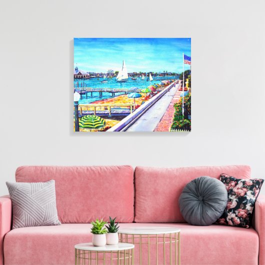 Balboa Island Newport Beach, Verenigde Staten Canvas Afdruk (Insitu (Woonkamer))