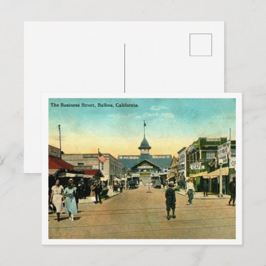 Balboa, Newport Beach CA, 1910s Briefkaart (Voorkant / Achterkant)